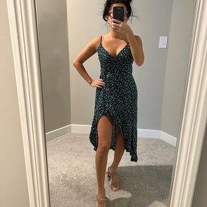 Women’s High-Low Floral Wrap Dress - Abercrombie and Fitch XSP